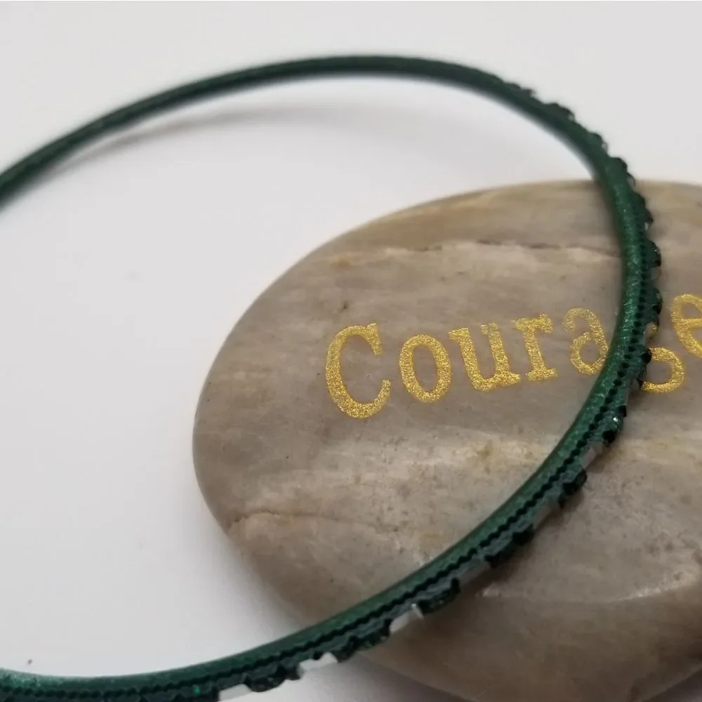 Green checkered bracelet bangle slider 🤩 H